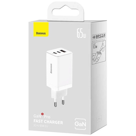 Сетевое зарядное устройство Baseus GaN5 Pro Fast Charger 65W White, изображение 7