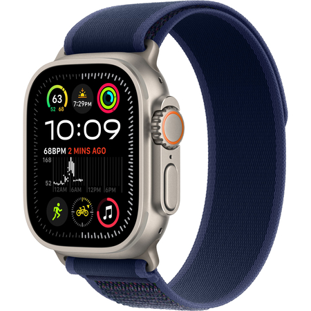 Apple Watch Ultra 2 GPS + Cellular, 49 мм, корпус из бежевого титана, ремешок Trail синего цвета, Экран: 49, Цвет: Blue / Синий