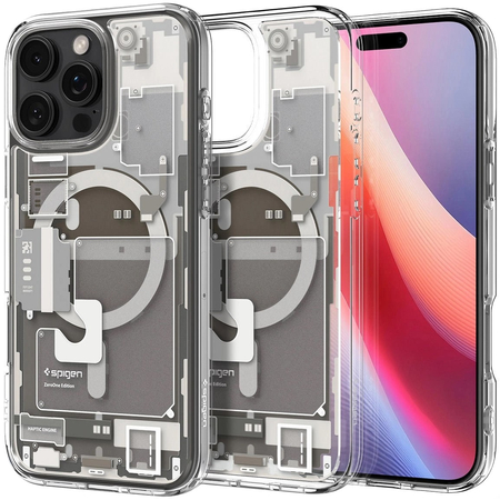 Чехол для iPhone 16 Pro Max Spigen Ultra Hybrid MagSafe Zero One Natural Titanium, изображение 7