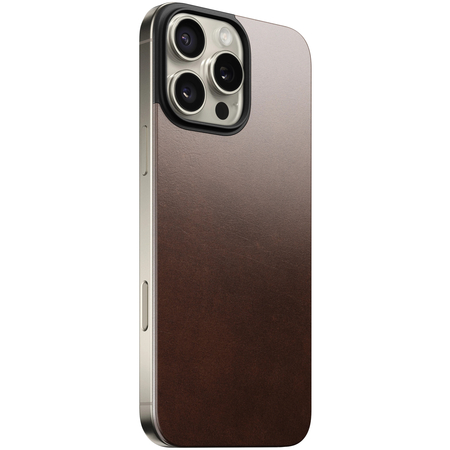 Накладка для iPhone 16 Pro Max Nomad Magnetic Leather Back Brown, изображение 4