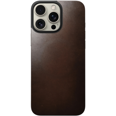 Накладка для iPhone 16 Pro Max Nomad Magnetic Leather Back Brown, изображение 2
