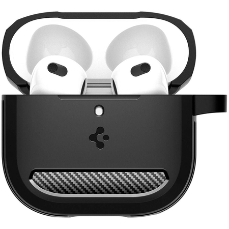 Чехол для наушников AirPods 4 Spigen Rugged Armor Matte Black, изображение 3