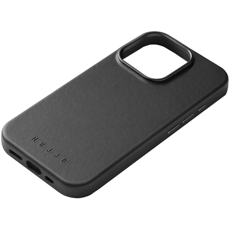 Чехол для iPhone 16 Pro Mujjo Leather Case MagSafe Black, Цвет: Black / Черный, изображение 4