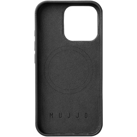 Чехол для iPhone 16 Pro Mujjo Leather Case MagSafe Black, Цвет: Black / Черный, изображение 2