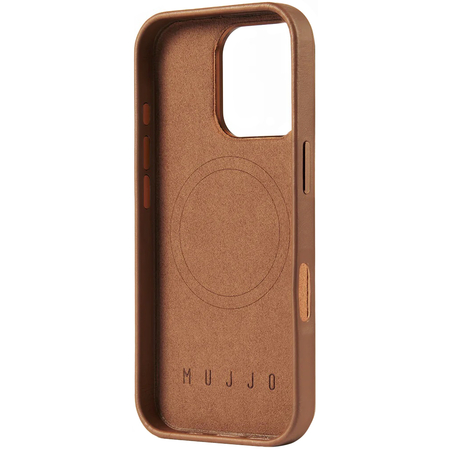 Чехол для iPhone 16 Pro Mujjo Leather Case MagSafe Tan, Цвет: Brown / Коричневый, изображение 3