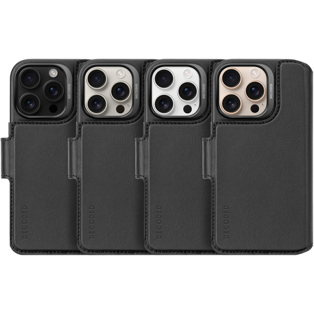 Чехол для iPhone 16 Pro Max Decoded Leather Detachable Wallet Black, Цвет: Black / Черный, изображение 9