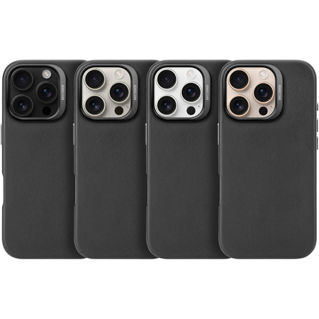 Чехол для iPhone 16 Pro Decoded Leather Back Cover Black, Цвет: Black / Черный, изображение 9