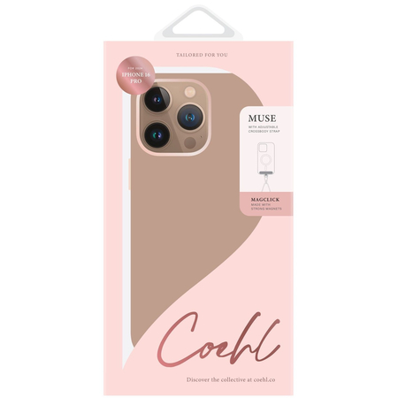 Чехол для iPhone 16 Pro Uniq Coehl Muse Leatherette with Strap MagSafe Dusty Nude, изображение 7