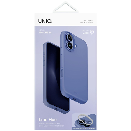 Чехол для iPhone 16 Uniq LINO Magsafe Pearl Blue, Цвет: Blue / Синий, изображение 7