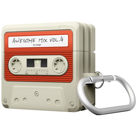 Чехол для наушников AirPods 4 Elago Cassette Tape Hang case Classic White/Red