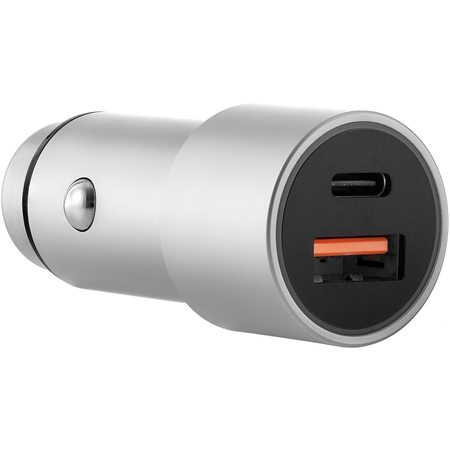 Автомобильное зарядное устройство Ubear Ride 20W Max, USB-C+USB A (PD, QC 3.0) Grey, изображение 3