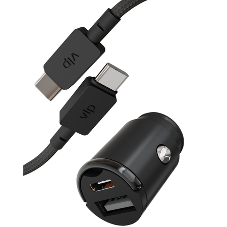 Автомобильное зарядное устройство VLP 45W USB-C + USB-A с USB-C кабелем, Black, изображение 5
