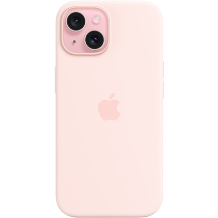 Чехол для iPhone 15 Apple Silicone Case with MagSafe Light Pink, Цвет: Pink / Розовый, изображение 2