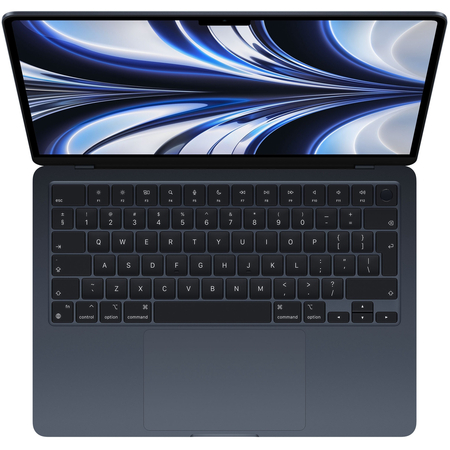 MacBook Air 13 (M2 2022 8C CPU 8C GPU) 16GB 256GB SSD Midnight, Общий объем твердотельных накопителей (SSD): 256 ГБ, Объем оперативной памяти: 16 ГБ, Цвет: Midnight / Тёмная ночь, изображение 2