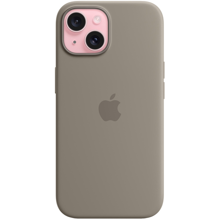 Чехол для iPhone 15 Apple Silicone Case with MagSafe Clay, Цвет: Clay / Глина, изображение 2
