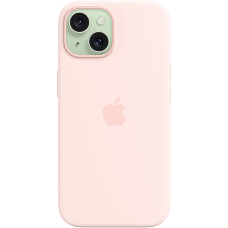 Чехол для iPhone 15 Apple Silicone Case with MagSafe Light Pink, Цвет: Pink / Розовый, изображение 4