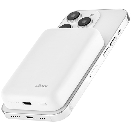 Внешний аккумулятор uBear Flow Magnetic 10000mAh White, Цвет: White / Белый, изображение 4