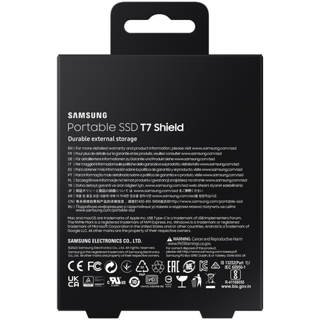 Внешний SSD Samsung T7 Shield 1Tb (MU-PE1T0R/WW) Blue, Объем накопителя: 1 Тб, Цвет: Blue / Синий, изображение 9