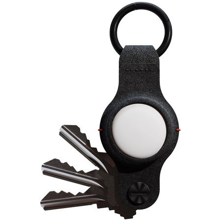 Кожаный брелок для ключей KeySmart Air Vegan Leather, Цвет: Black / Черный, изображение 3