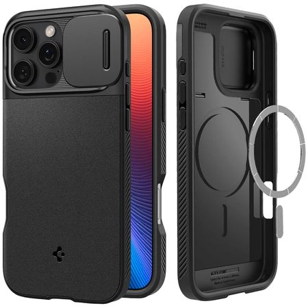 Чехол для iPhone 16 Pro Max Spigen Optik Armor MagSafe Black, изображение 11