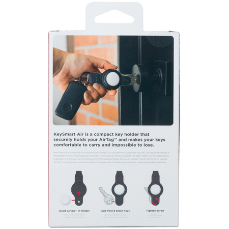 Кожаный брелок для ключей KeySmart Air Vegan Leather, Цвет: Black / Черный, изображение 6