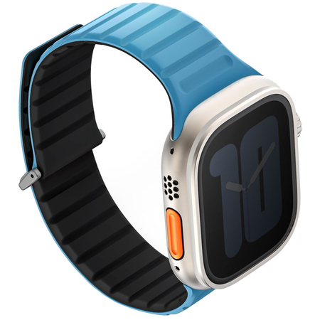 Ремешок для Apple Watch 49/46/45/44 mm Uniq Revix EVO Reversible Magnetic Pacific Blue/Black, изображение 2