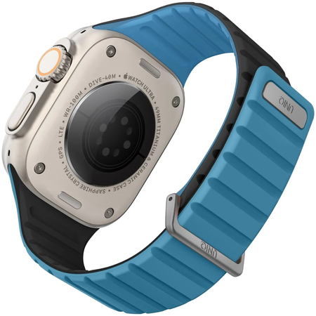 Ремешок для Apple Watch 49/46/45/44 mm Uniq Revix EVO Reversible Magnetic Pacific Blue/Black, изображение 4