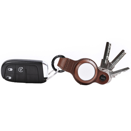 Кожаный брелок для ключей KeySmart Air ‎Genuine Leather, Цвет: Brown / Коричневый, изображение 3