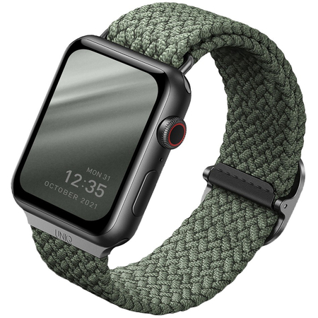 Ремешок для Apple Watch 46/45/44 mm Uniq ASPEN Strap Braided Green, изображение 2