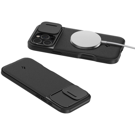 Чехол для iPhone 16 Pro Max Spigen Optik Armor MagSafe Black, изображение 5