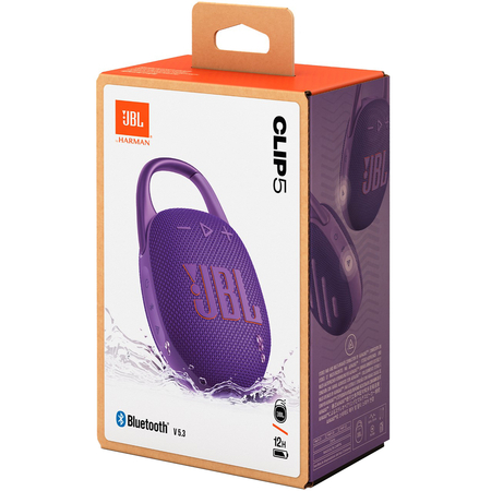 Портативная колонка JBL Clip 5 Purple, Цвет: Purple / Фиолетовый, изображение 9
