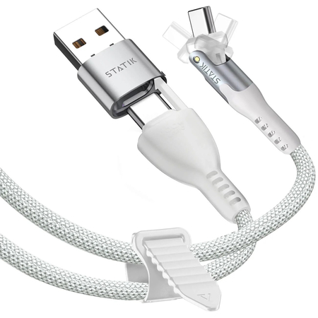 Кабель Static PowerPivot Pro USB Type-C/USB Type-C (PUP-0455-3FT-CC-WHT) 100W 1 m White, изображение 2
