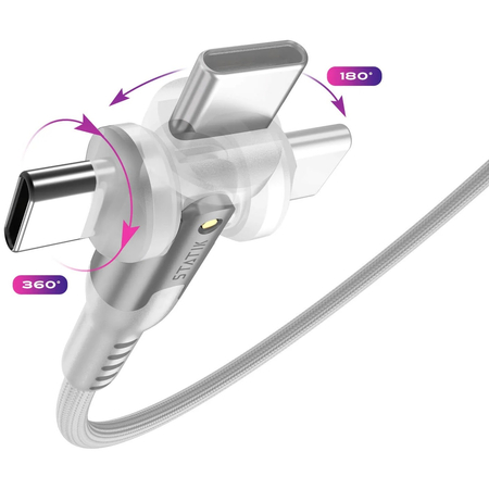 Кабель Static PowerPivot Pro USB Type-C/USB Type-C (PUP-0455-10FT-CC-WHT) 100W 3 m White, изображение 3