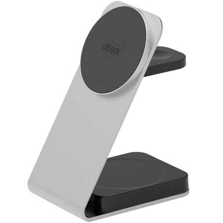Беспроводное зарядное устройство Ubear Level Pro 3in1 Silver, изображение 2