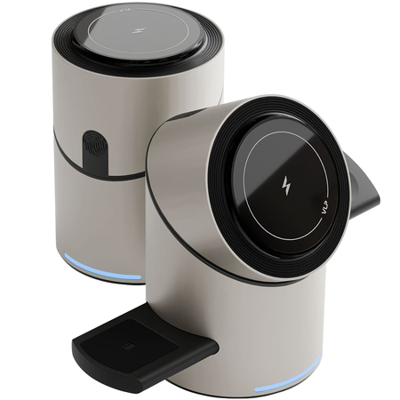 Беспроводное зарядное устройство VLP Tower Power 3 in 1 Natural Titanium, Цвет: Natural Titanium, изображение 4
