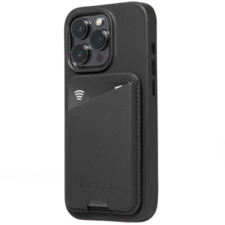 Картхолдер Mujjo Full Leather Magnetic Wallet for iPhone Black, изображение 3