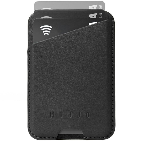 Картхолдер Mujjo Full Leather Magnetic Wallet for iPhone Black, изображение 7