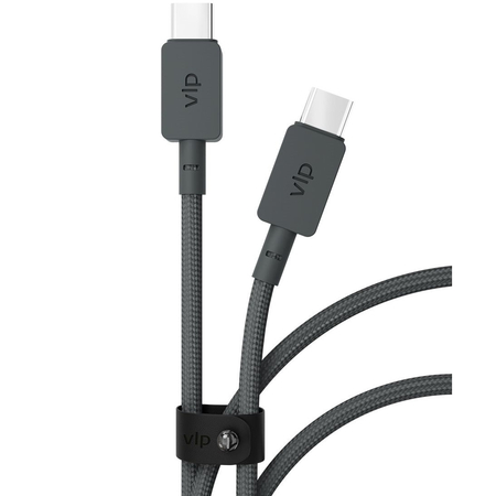 Дата-кабель VLP Nylon Cable USB C - USB C 100W 1.2m Black, Цвет: Black / Черный, изображение 2