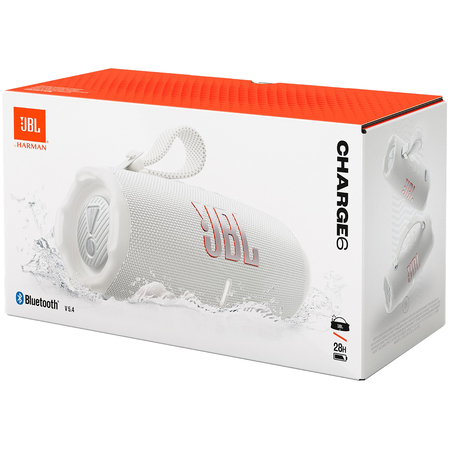Колонка беспроводная JBL Charge 6 White, Цвет: White / Белый, изображение 11