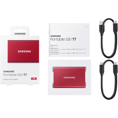 Внешний SSD Samsung T7 Portable 1Tb (MU-PC1T0R/WW) Red, изображение 12