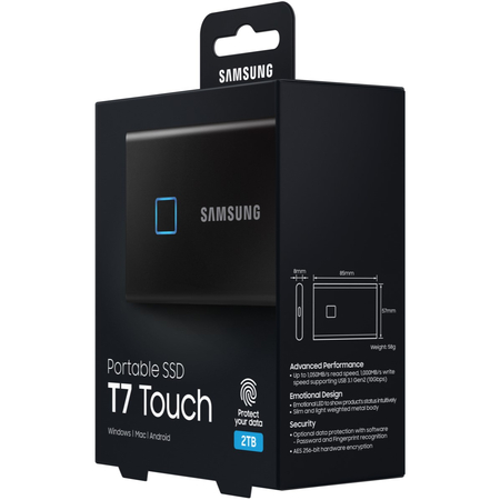 Внешний SSD Samsung T7 Touch 2Tb (MU-PC2T0K/WW) Black, изображение 16
