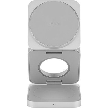 Беспроводное зарядное устройство uBear Balance Ultra 3in1 Qi2 Silver, изображение 4