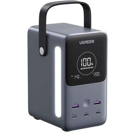Внешний аккумулятор UGREEN PB770 48000mAh 300W Fast Charging Power Bank Grey