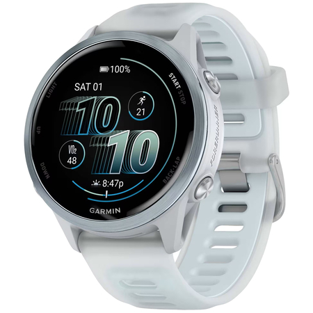 Garmin Forerunner 570 42mm Cloud Blue with Cloud/Translucent Whitestone with Silver Buckle, Экран: 42, Цвет: Blue / Голубой
