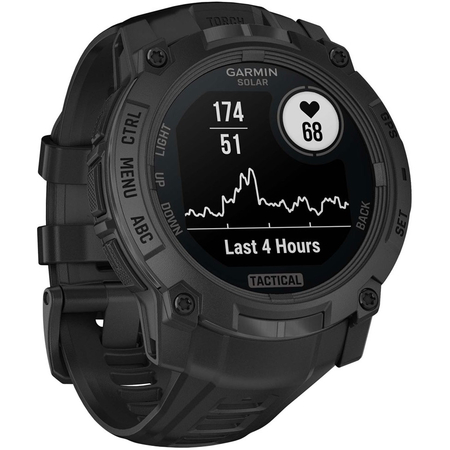 Garmin Instinct 3 50mm Tactical Solar Black with Black Silicone, изображение 2