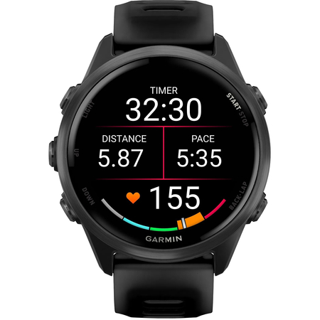Garmin Forerunner 570 42mm Slate Gray with Black/Translucent Black Silicone with Slate Buckle, Экран: 42, Цвет: Black / Черный, изображение 5