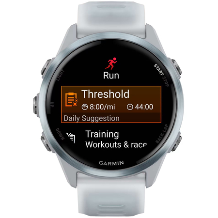 Garmin Forerunner 570 42mm Cloud Blue with Cloud/Translucent Whitestone with Silver Buckle, Экран: 42, Цвет: Blue / Голубой, изображение 6