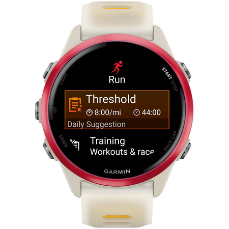 Garmin Forerunner 570 42mm Ruspberry with Mango/Translucent Bone with Silver Buckle, Экран: 42, Цвет: Beige / Бежевый, изображение 3