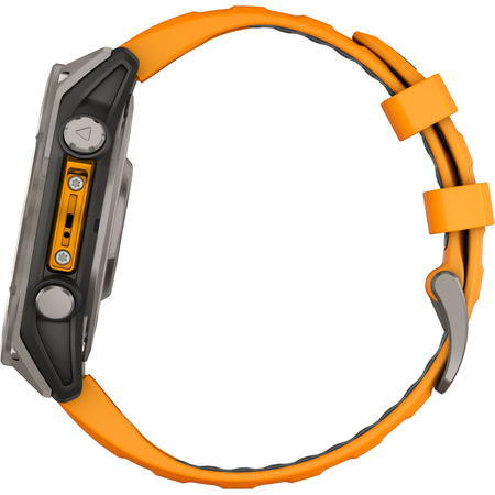 Garmin Fenix 8 47mm Amoled Sapphire Graphite DLC Titanium with Spark Orange Silicone, Экран: 47, Цвет: Orange / Оранжевый, изображение 7