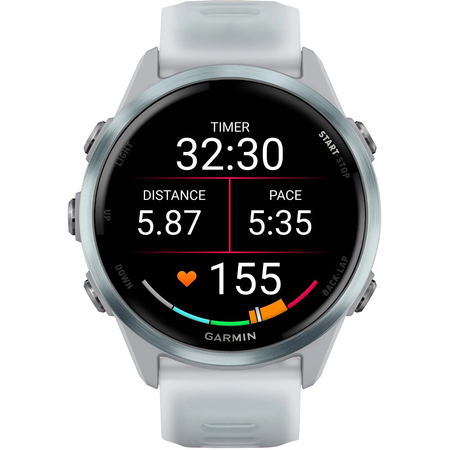 Garmin Forerunner 570 42mm Cloud Blue with Cloud/Translucent Whitestone with Silver Buckle, Экран: 42, Цвет: Blue / Голубой, изображение 5